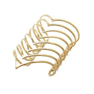 18KT Gold Plated Colleen Chevron Cuff Bracelet
